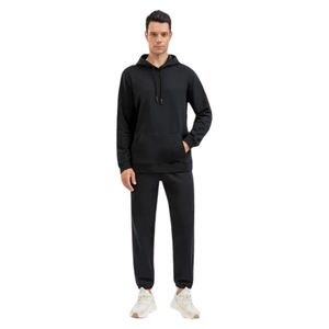 Ensemble de vêtements de sport personnalisés 2 pièces 100% coton, tenue d'entraînement de gym, vêtements de fitness en gros, vêtements de sport à séchage rapide, survêtement - Product Image 1