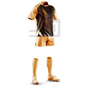 ชุดยูนิฟอร์มรักบี้สำหรับผู้ชายแบบมืออาชีพ ชุดเสื้อและกางเกงพิมพ์ลายดิจิทัลตามสั่ง ระบายอากาศได้ดี กันลม ป้องกันแบคทีเรีย ผลิตจากโพลีเอสเตอร์ 100% รุ่น V - Product Image 4
