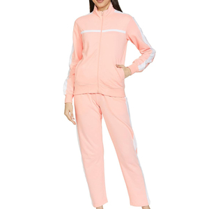 <b>Navy</b> Premium 100% Cotton <b>Women's</b> Cuffed Sweatpants Breathable Anti-Bacterial Eco-Friendly Plus Size Tracksuit - Product Image 1