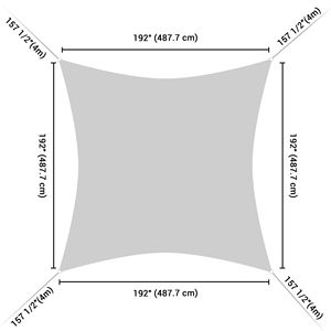 Tenda Parasole Quadrata 16x16 Bianca Riso, Design Elegante per Esterni per una Protezione Solare Migliorata - Product Image 6