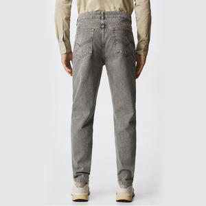 Men's Grey Washed Denim Regular Fit <b>Jeans</b> Comfort Casual Mid-Rise Straight Leg Premium High Quality Made Men Denim <b>Jeans</b> - Product Image 4
