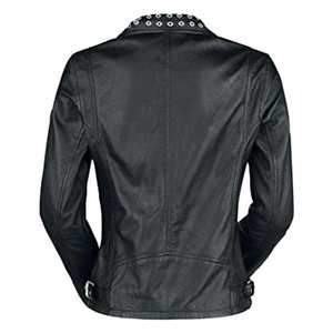 Chaqueta de Cuero para Mujer, de Última Tendencia, con Mangas Largas, Diseño de Logotipo Personalizado, Transpirable, con Tachuelas - Product Image 2