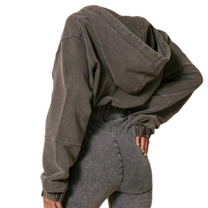 เสื้อฮู้ดแฟชั่นสำหรับผู้หญิงเสื้อครอปมีฮู้ดสำหรับ2026ผ้ากรดซักเสื้อผ้าแฟชั่นกลางแจ้งพิมพ์ลายได้ตามต้องการ - Product Image 3