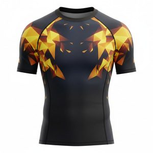 Camiseta de compresión personalizada sublimada para hombres, mujeres y niños, para MMA, BJJ, jiu jitsu, entrenamiento sin gi, tela duradera, traje de baño. - Product Image 1