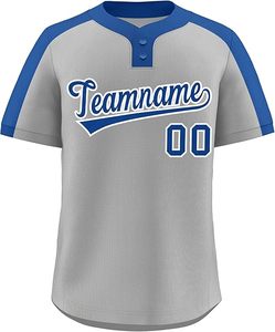 Camiseta de Softbol Clásica Sublimada Personalizada con Frente Sólido, Malla Transpirable, 100% Poliéster de Secado Rápido, Cierre de Botones, para Adultos, Doble Costura - Product Image 3