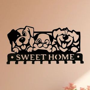 CIFbuy Portachiavi decorativo in metallo stile vintage, finitura lucida, gancio per chiavi a forma di cane, da parete, per casa, ufficio o veicolo - Product Image 1