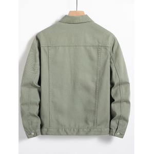 Veste en jean pour homme de style décontracté haut de gamme avec fourrure, logo personnalisé, boutons en strass de haute qualité, effet délavé pour l'hiver - Product Image 2