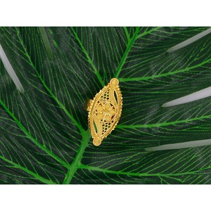 Nuevo anillo de dedo ajustable abierto tradicional para mujer, anillo de bodas de Dubái de oro de 24K, joyería, nuevo anillo de dedo de calidad Premium para niñas - Product Image 3