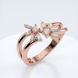 Bague de fiançailles ovale à 3 pierres, diamant rose de 2,17 carats, taille ovale, D-VVS2, certifié IGI, diamant de laboratoire, Past Present Future - Product Image 2