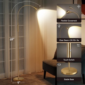 Lampe sur pied en bois nordique avec abat-jour en tissu naturel pour un intérieur d'appartement chaleureux - Product Image 2