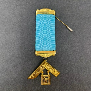 Nouveau Ruban de Bijou de Poitrine Maçonnique Mark Master Mason 32mm, Keystone 24mm, Régalia Maçonnique Sur Mesure, Bijoux de Poitrine Personnalisés - Product Image 6