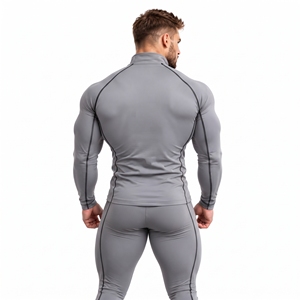 Veste de compression de yoga pour homme avec logo imprimé, vêtements de sport, coupe ajustée, veste de musculation, coupe musclée, veste de yoga légère pour l'entraînement - Product Image 4