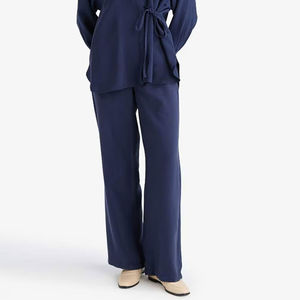 กางเกงวอร์มขาบานปักโลโก้ตามสั่ง สำหรับผู้ชาย ผู้หญิง และทุกเพศทุกวัย กางเกงจ็อกเกอร์ลำลอง ผ้าฝ้ายฟลีซเนื้อหนา ระบายอากาศได้ดี - Product Image 4