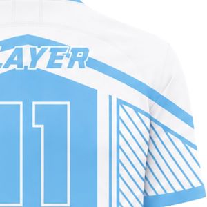 Conjunto de Uniforme de Fútbol Personalizado Azul Cielo y Blanco, Uniforme de Fútbol Premium Ligero, Ropa Deportiva para Entrenamiento de Equipos de Fútbol, Alibaba.com - Product Image 6