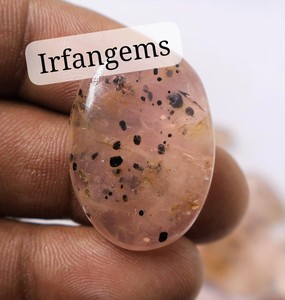 Cuarzo Rosa 100% Natural con Cabujón de Diopsido, Lote a Precio de Mayoreo, Piedras de Cuarzo Rosa para Joyería, Gemas de Cuarzo en Diferentes Formas y Tamaños - Product Image 3