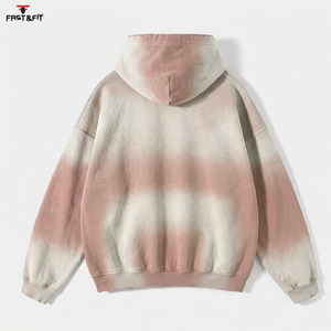 Sweats à capuche délavés à l'acide sur mesure de qualité supérieure, effet soleil délavé, fabriqués sur mesure, en vente - Product Image 2
