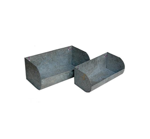 Plateau de rangement rustique en métal galvanisé à 8 compartiments, fabricants de jardinières en métal rustique en Inde - Product Image 1