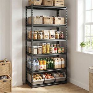 Scaffali Metallici Regolabili in Altezza da 183 cm per Garage e Cucina con Kit Anti-Ribaltamento, Organizzatore Espandibile - Product Image 5