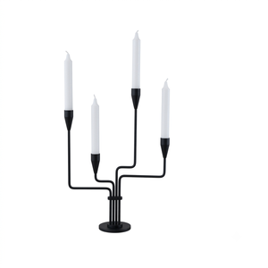 Modern Nordic <b>Black</b> Metal Pillar Candle Holder Minimalist Iron <b>Candlestick</b> Stand for Wedding Party Table Centerpiece Home Decor - Product Image 2