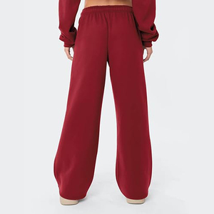 Women Fleece <b>Lined</b> Warm Windproof Sweatpants Loose Straight Leg Jogger <b>Pants</b> Drawstring Winter Casual Trousers Wholesale - Product Image 4