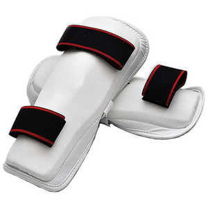 Protège-tibias de boxe en cuir YQ avec cadre en acier au carbone, protection professionnelle, coussinets respirants réglables pour l'entraînement MMA - Product Image 5