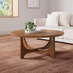 Mesa de Centro Moderna Minimalista de Madera con Líneas Limpias, Textura de Madera Natural y Durabilidad Prolongada - Product Image 1