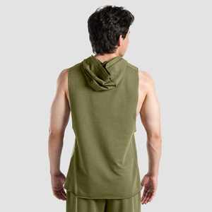 Débardeur à capuche sans manches personnalisé de haute qualité pour hommes, vêtements de sport pour la gym, débardeur à capuche personnalisé avec logo pour hommes - Product Image 3