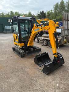 Mini-excavatrice JCB 19C-1 compacte à chenilles, moteur, boîte de vitesses, pompe, puissance 110 kW, haute efficacité, garantie 4 ans - Product Image 1