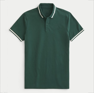 Polo en coton pour homme, toucher doux, col côtelé, style décontracté, mode confortable, vêtement d'été haut de gamme - Product Image 1