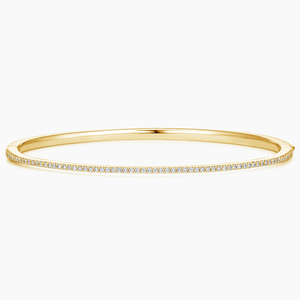 Bracelet jonc en diamants à griffes partagées Full Eternity - Product Image 2