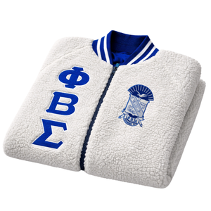Phi Beta Sigma <b>Sherpa</b> Bomber Jacket Greek Fraternity Apparel with Cozy <b>Sherpa</b> Lining Premium Comfort and Stylish Fit - Product Image 6