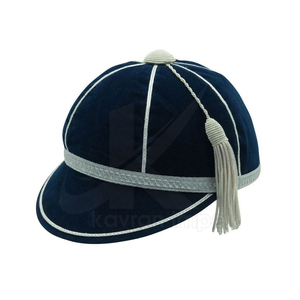 Casquettes de qualité supérieure avec logo personnalisé, design sportif à 5 panneaux, 100% coton, franges dorées, casquette d'honneur - Product Image 1