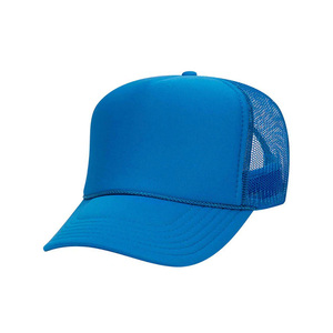Customized Wholesale Bulk Factory Manufacturer ODM Blue White Foam Mesh Trucker Hat Snapback Cap Outdoor Beach Fashion Cycling - Product Image 3