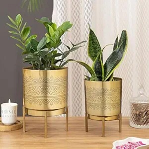 Jarrón de Flores Moderno de Aluminio con Diseño de Panal de Abeja, Acabado Martillado, Forma Redonda Rústica, Decoración para Sala de Estar, Comedor, Bodas y Hogar - Product Image 3