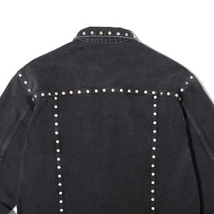 Custom Made Men's Long Stretch Denim <b>Jacket</b> Men Jean <b>Jacket</b> Cotton Winter Plain <b>Rhinestone</b> Denim <b>Jacket</b> for Men Plus Size - Product Image 5