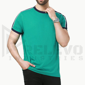 Camiseta de punto de algodón de 220 GSM para hombre, tela suave y transpirable, uso diario informal de verano - Product Image 6