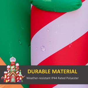 Castello gonfiabile natalizio in PVC da 3 metri con luci LED rotanti colorate, decorazioni natalizie da esterno per giardino. - Product Image 5