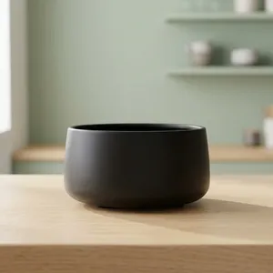 Modern Matte <b>Black</b> Metal Planter Pot for Indoor Plants Decorative Flower Pot for Home Office <b>Table</b> Decor - Product Image 5