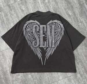 T-shirts graphiques Hip Hop 250 g/m², coton lourd de luxe, streetwear personnalisé, t-shirt oversize pour homme - Product Image 6