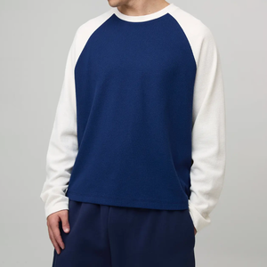 Camiseta de Manga Larga para Hombre, Estilo Urbano, Cuello Redondo, Tejido Personalizado de Lujo, Algodón de Alta Calidad, Informal - Product Image 4