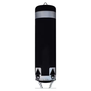 Saco de Boxeo Resistente Relleno de Arena para Adultos, Negro con Detalles Plateados - Product Image 2