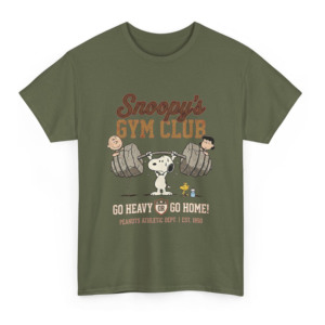 T-shirt pour homme Gym Club, manches courtes, imprimé cartoon, coton, col rond, coupe classique, respirant, écologique, t-shirts décontractés pour homme - Product Image 1