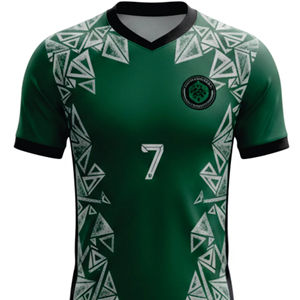 Camisetas de Fútbol Sublimadas Personalizadas de la Mejor Calidad, 100% Algodón, Transpirables, Antibacterianas, de Secado Rápido, Ropa Deportiva Unisex para Fábrica - Product Image 1