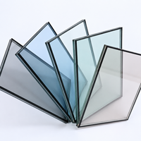 Panneaux de verre isolant à double vitrage sur mesure, verre trempé incurvé à faible émissivité pour rampes d'escalier, utilisation dans les bâtiments