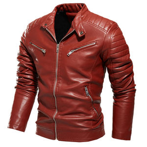 SMART SHINE ENTERPRISES Veste en cuir véritable de haute qualité pour hommes, douce, durable, légère, décontractée, pour l'extérieur, hiver - Product Image 1