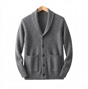 Cardigan scolaire personnalisé, col en V, boutonné, tricoté, uniforme, logo brodé, marque privée, vente en gros, cardigans pour hommes - Product Image 2