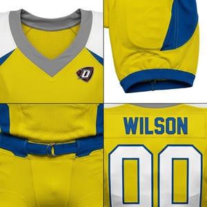 Uniforme de football américain personnalisable OEM en maille de spandex épaisse sublimée, short anti-humidité, taille 6XL, pour hommes et jeunes équipes - Product Image 4
