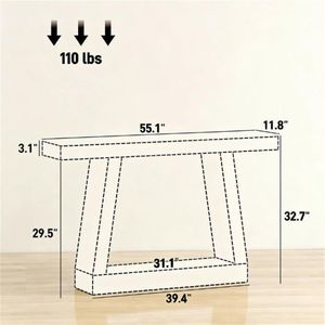 Dark <b>Brown</b> Console <b>Table</b> As Entrance or Lobby <b>Table</b> with Storage for Home Office Use - Product Image 6