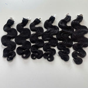 Cheveux vierges bruts vietnamiens de qualité supérieure, ondulation naturelle rapide, couleur naturelle, tissage double trame soyeux à la machine, 100g - Product Image 3