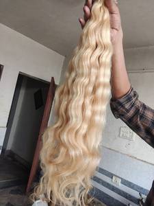 Extensiones de Cabello Humano Rubio a Granel, Trama Única, Cabello Virgen Europeo con Puntas Completas, Tejido de Cabello Decolorado 100% Natural - Product Image 3